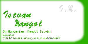 istvan mangol business card